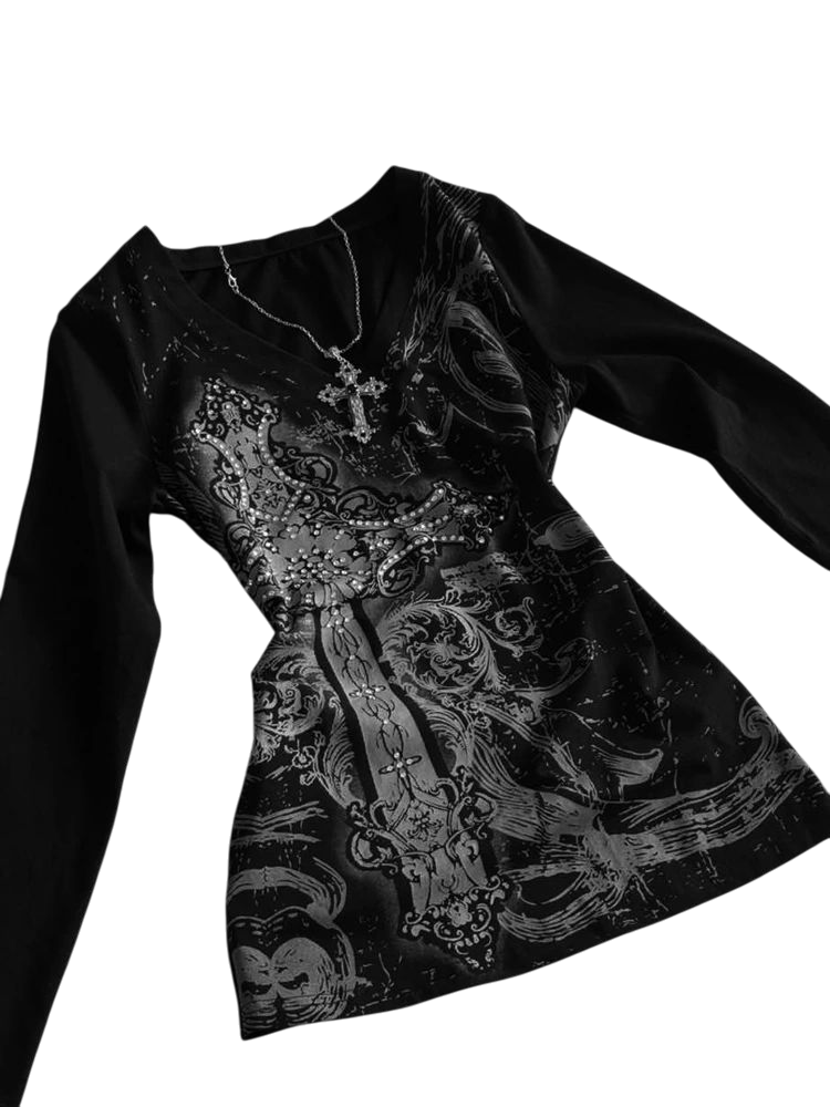 'NOCTURNE CROSS' LONGSLEEVE