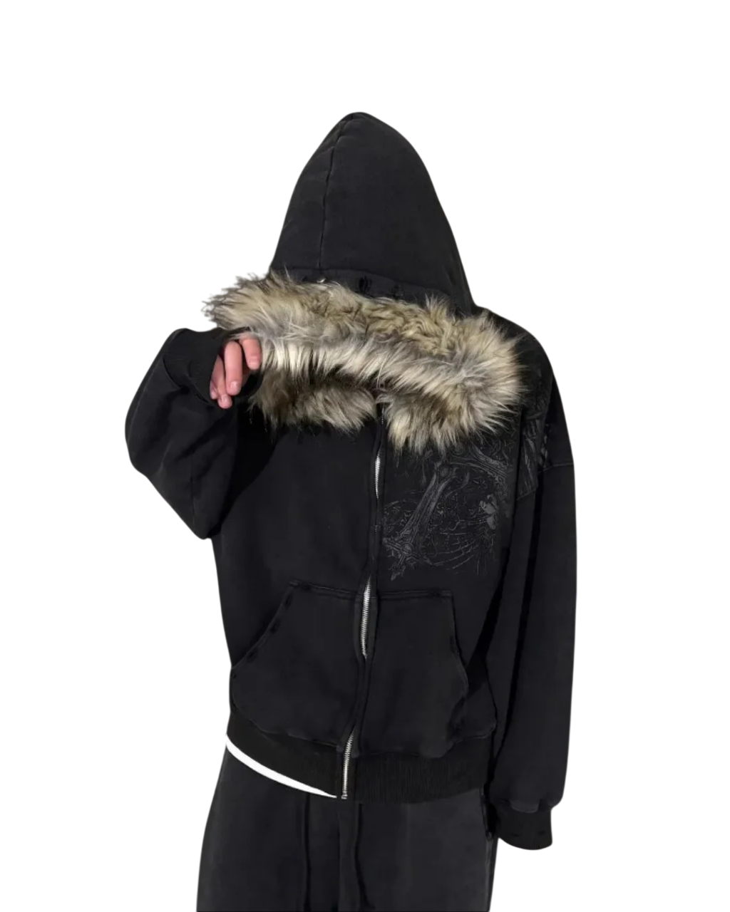 'ARTIC EYES' FUR HOODIE