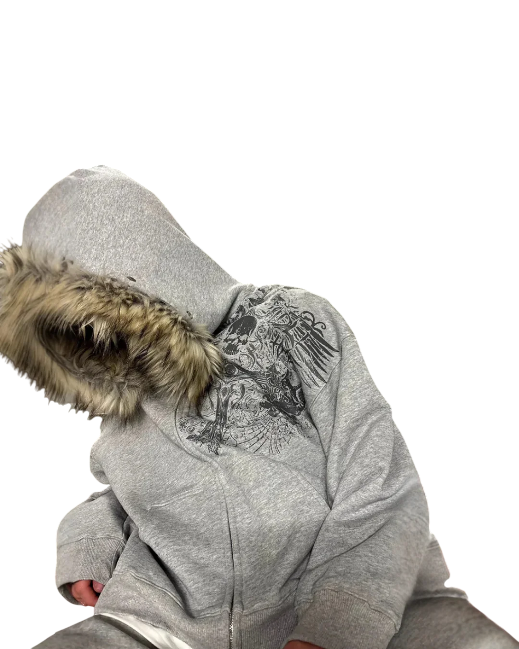 'ARTIC EYES' FUR HOODIE