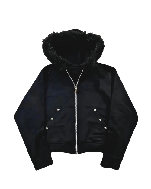 'VEILED' FUR HOODIE